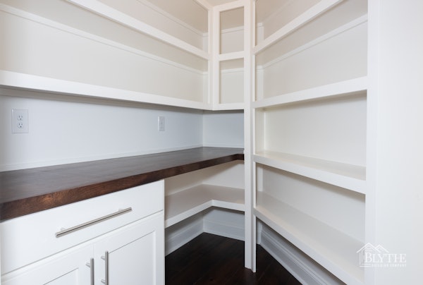 Walk-in butler's pantry in kitchen