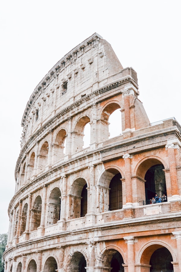 Roman Colosseum made of Italian travertine