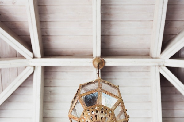 Wood ceiling and ceiling beams
