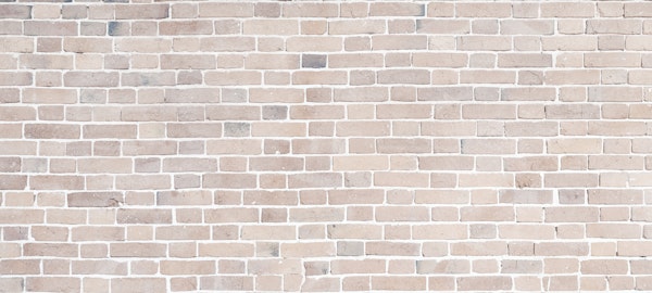 Whitewashed brick wall