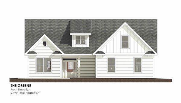 Lot 75 The Greene Front Elevation