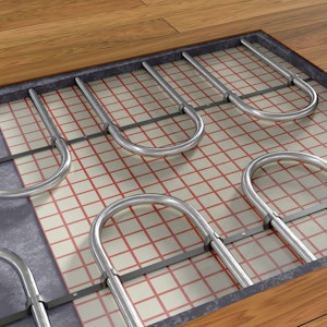 Radiant floor heating under a wood floor