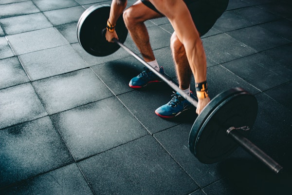 Home gym flooring - black rubber tiles