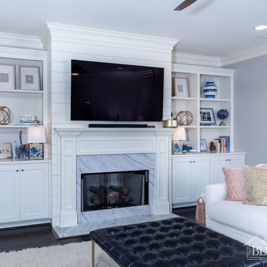 Shiplap over the fireplace - shiplap image